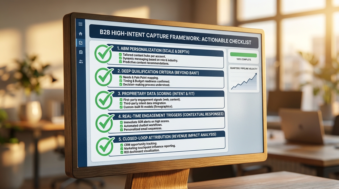High-Intent Lead Strategy Checklist (Mandatory Actions)